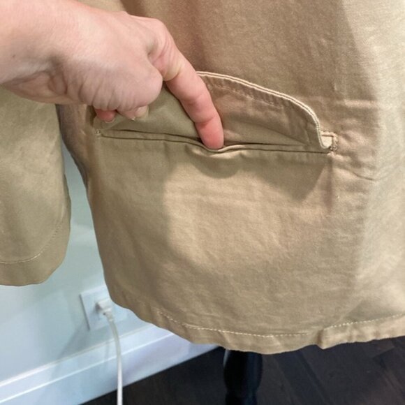 Zara Tan Trench Jacket Size Xlarge - Picture 11 of 16
